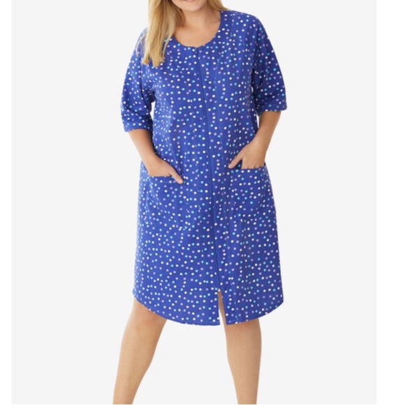 Woman Within Intimates & Sleepwear New Zip Front French Terry Robe